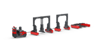 Die vielseitigen Routenzüge LT10 – LT20 von Linde lassen sich im Innen- und Außenbereich nutzen. Die Routenzüge LT10 – LT20 von Linde Material Handling