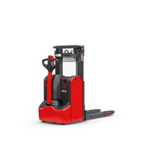 Die Mitgänger-Doppelstockbelader D06 – D10 von Linde sind für schnellen, präzisen Warentransport auf engem Raum optimiert.