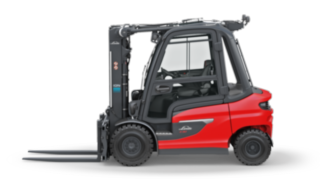 Die Komfortkabine des X20 - X35 Staplers schützt den Fahrer Komfortkabine für den Linde X20 - X35