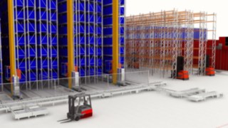 planning a warehouse with stratos Screenshot of the stratos software to plan a warehouse