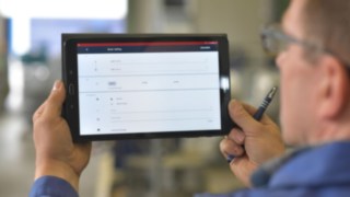 Truck Call App von Linde im Einsatz Truck Call App von Linde im Einsatz