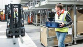 Assistenzsystem Linde Safety Guard verhindert Unfälle Assistenzsystem Linde Safety Guard verhindert Unfälle