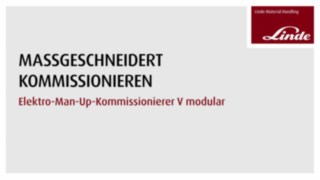 Der Hochregalkommissionierer V von Linde kann durch eine Vielzahl von Varianten und Ausstattungsoptionen optimal auf die Einsatzanforderungen ausgelegt werden. Video zu den Vorteilen und Funktionen des Hochregalkommissionierers V-Modular von Linde.